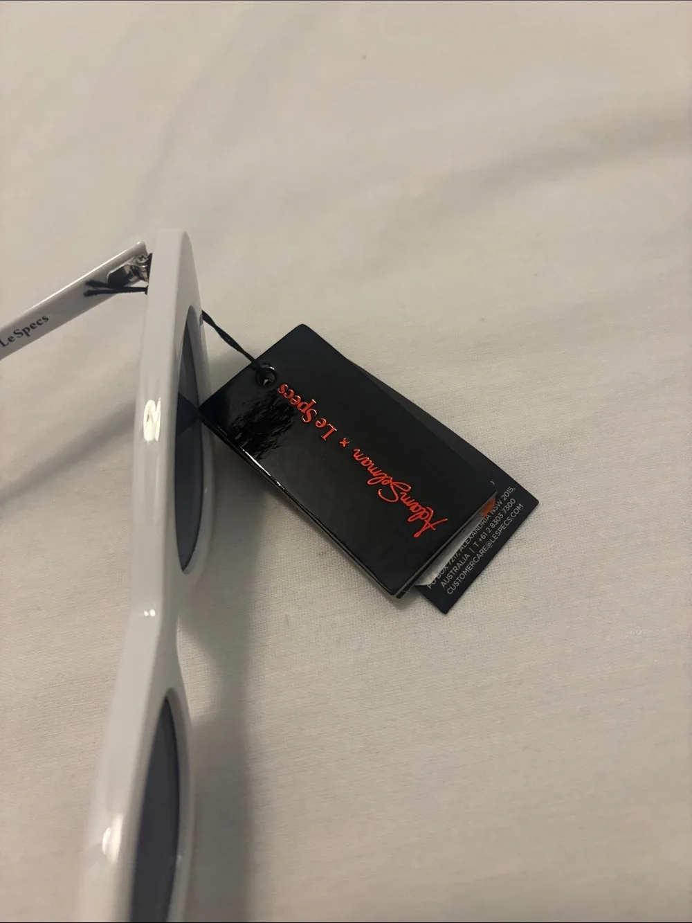 Adam Selman X Le Specs The Last Lolita White  Sunglasses Cat eye designer NWT